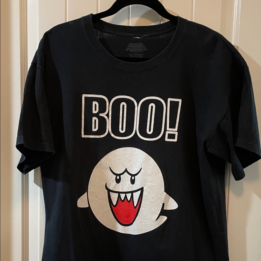 Black Boo T-Shirt super Mario bros.